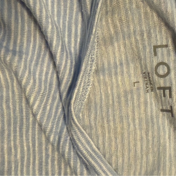 🌹Loft Striped Ruffle Cropped Tee - Picture 5 of 6